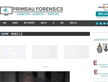 Tablet Screenshot of primeauforensics.com